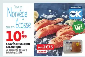 Auchan 4 pavés de saumon atlantique offre