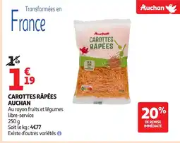 Auchan AUCHAN Carottes râpées offre
