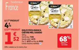 Auchan SODEBO Dolce pizza bianca chèvre miel offre