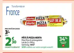 Auchan HERTA Pâte à pizza offre