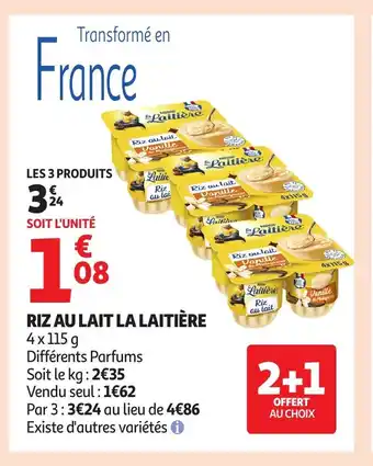 Auchan LA LAITIÈRE Riz au lait offre