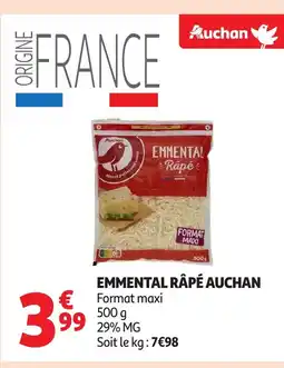Auchan AUCHAN Emmental râpé offre