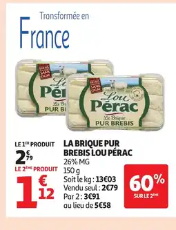 Auchan LOU PÉRAC La brique pur brebis offre