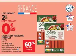 Auchan STOEFFLER Saucisse de strasbourg offre
