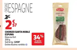Auchan ESPUNA Chorizo sarta noble offre
