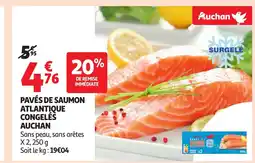 Auchan AUCHAN Paves de saumon atlantique congelés offre