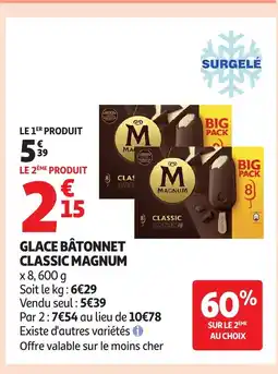 Auchan MAGNUM Glace bâtonneclassic offre