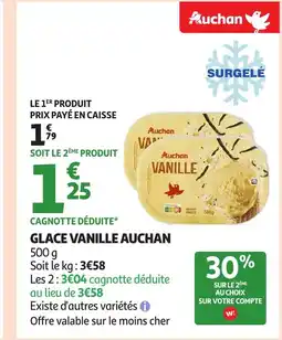 Auchan AUCHAN Glace vanille offre