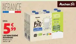 Auchan Lait demi-écrémé auchan bio offre