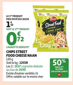 Auchan Chips street food cheese naan offre