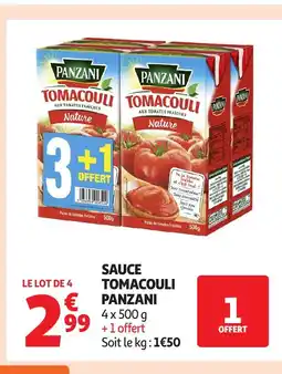 Auchan PANZANI Sauce tomacouli offre