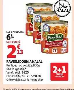 Auchan RAVIOLI Dounia halal offre