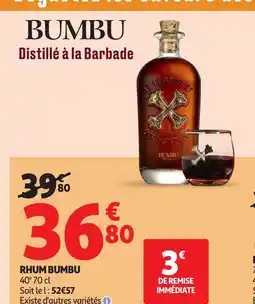 Auchan BUMBU Rhum offre