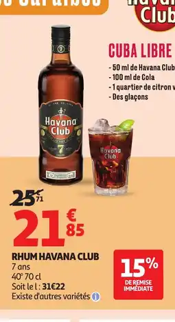 Auchan HAVANA CLUB Rhum offre