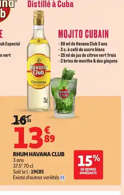 Auchan HAVANA CLUB Rhum offre
