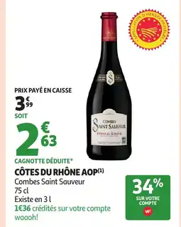 Auchan Côtes du rhône aop offre