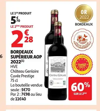 Auchan Bordeaux supérieur aop 2022 offre