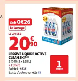 Auchan SKIP Lessive liquide active clea offre