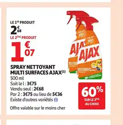 Auchan AJAX Spray nettoyant multi surfaces offre