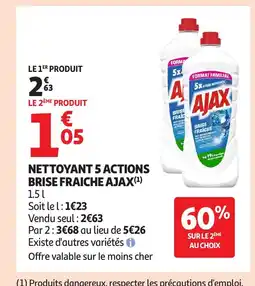 Auchan AJAX Nettoyant 5 actions brise fraiche offre