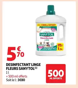 Auchan SANYTOL Desinfectant linge fleurs offre