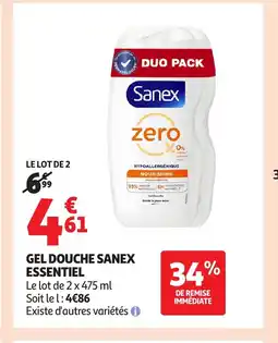 Auchan SANEX ESSENTIEL Gel douche offre