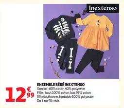 Auchan INEXTENSO Ensemble bébé offre