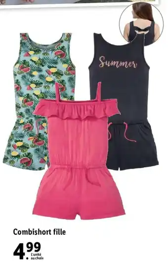 Lidl Combishort fille offre