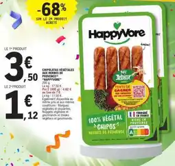 E.Leclerc Chipolatas Végétales aux Herbes de Provence 'HappyVore' offre