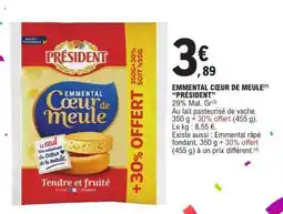 E.Leclerc Emmental Coeur De Meule Président offre