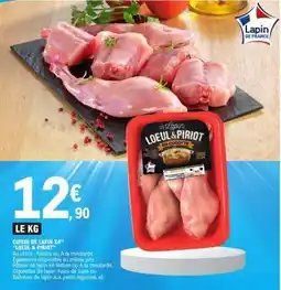 E.Leclerc CUISSE DE LAPIN X4 LOEUL & PIRIOT offre