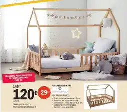 E.Leclerc LIT CABANE 90 X 190 offre
