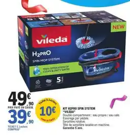 E.Leclerc KIT H2PRO SPIN SYSTEM VILEDA offre