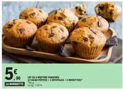 E.Leclerc LOT DE 6 MUFFINS PANACHÉS offre