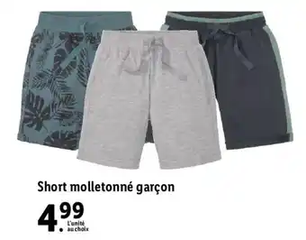Lidl Short molletonné garçon offre