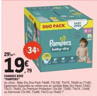 E.Leclerc CHANGES BEBE “PAMPERS” offre