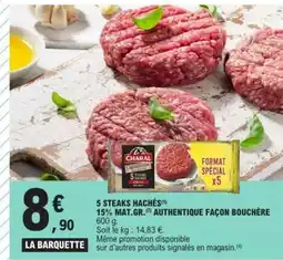 E.Leclerc 5 STEAKS HACHÉS offre