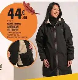 E.Leclerc PARKA FEMME AMERICAN PEOPLE offre