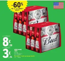 E.Leclerc Bière Blonde 'Bud' offre