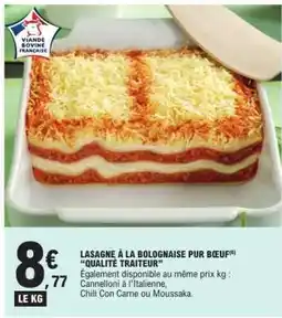 E.Leclerc LASAGNÉ À LA BOLOGNAISE PUR BŒUF offre