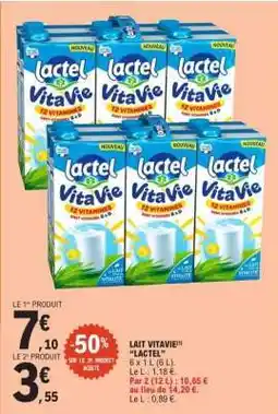 E.Leclerc Lait Vitavie Lactel offre