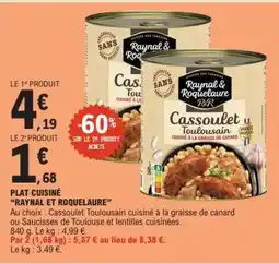 E.Leclerc Plat cuisiné 'Raynal et Roquelaure' offre
