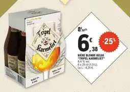E.Leclerc BIÈRE BLONDE BELGE 'TRIPEL KARMELIET' offre