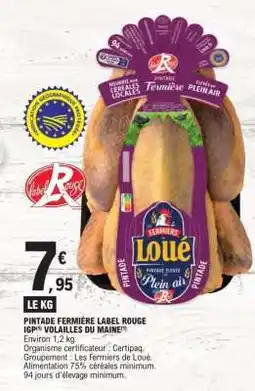 E.Leclerc PINTADE FERMIÈRE LABEL ROUGE IGP VOLAILLES DU MAINE offre