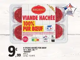 E.Leclerc 8 steaks hachés pur bœuf offre