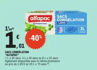 E.Leclerc SACS CONGÉLATION “ALFAPAC” offre