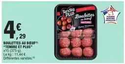 E.Leclerc BOULETTES AU BŒUF 'TENDRE ET PLUS' offre