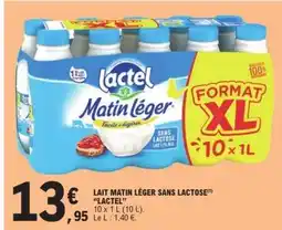 E.Leclerc LAIT MATIN LÉGER SANS LACTOSE offre