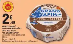 E.Leclerc MUNSTER AOP LE GRAND SAPIN offre