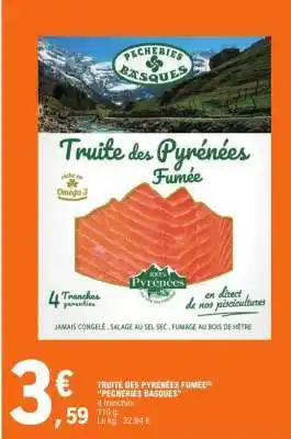 E.Leclerc TRUITE DES PYRÉNÉES FUMÉE offre